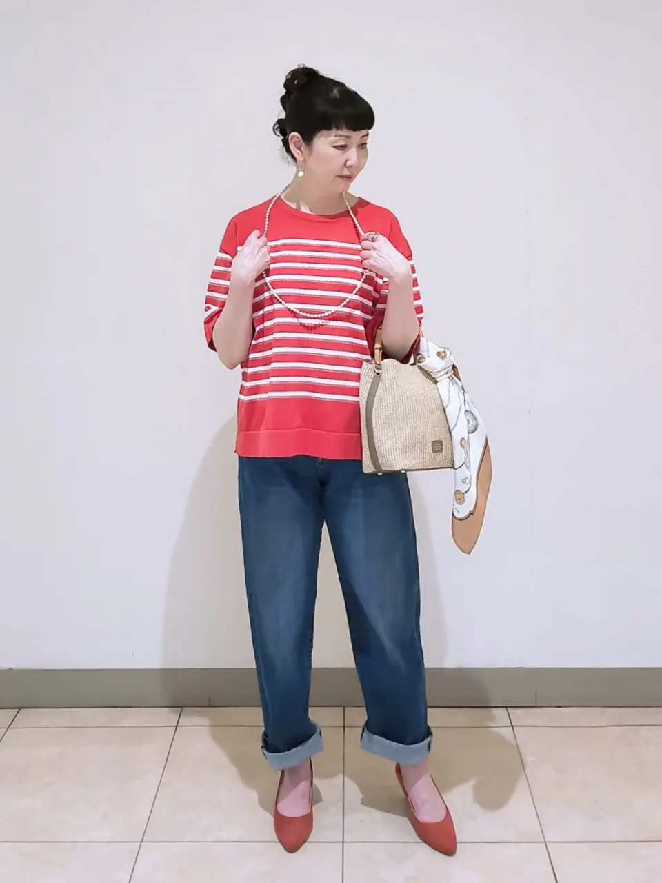 J.PRESS LADIES L スタッフ コーディネート画像