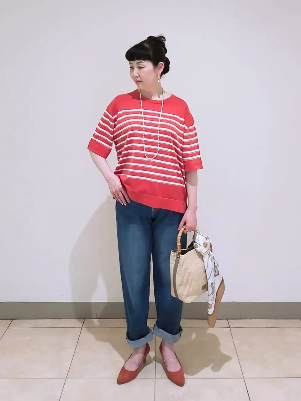 J.PRESS LADIES L スタッフ コーディネート画像