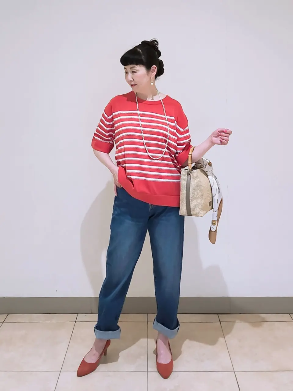 J.PRESS LADIES L スタッフ コーディネート画像