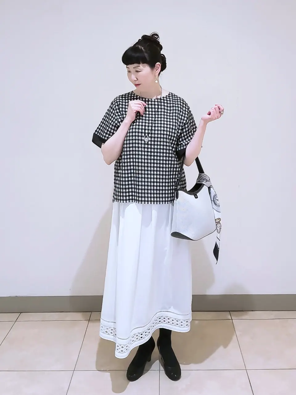 J.PRESS LADIES L スタッフ コーディネート画像