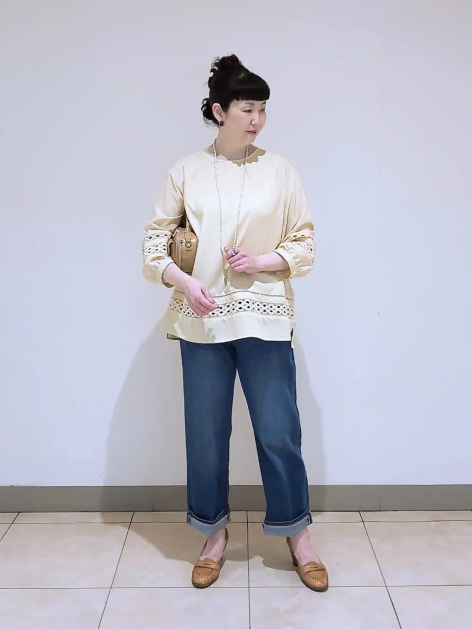J.PRESS LADIES L スタッフ コーディネート画像