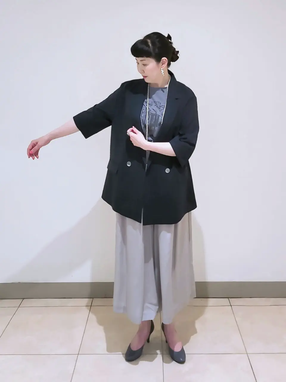J.PRESS LADIES L スタッフ コーディネート画像