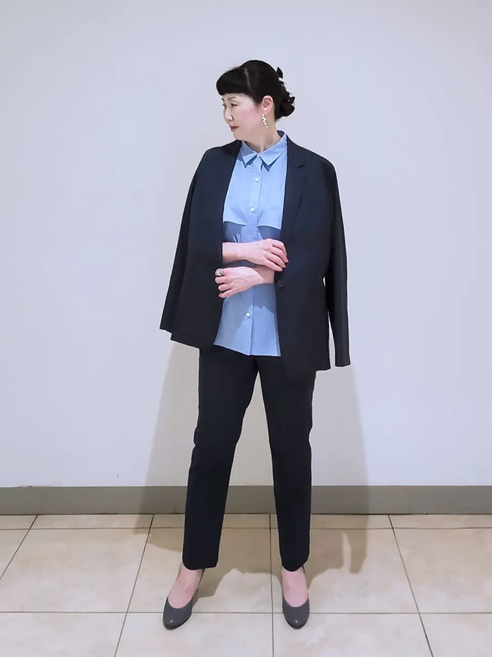 J.PRESS LADIES L スタッフ コーディネート画像