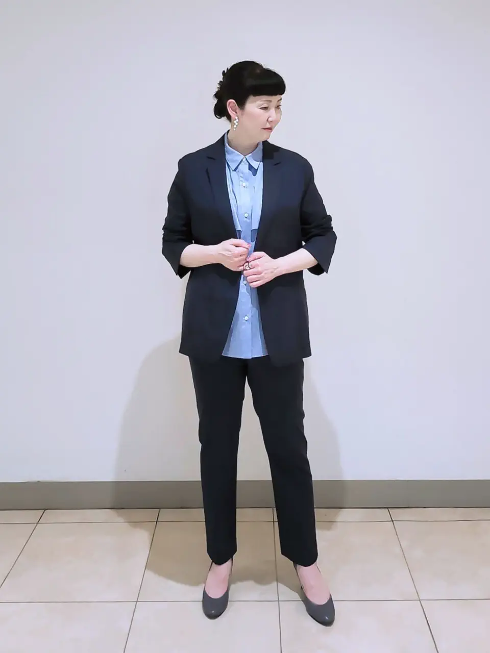 J.PRESS LADIES L スタッフ コーディネート画像
