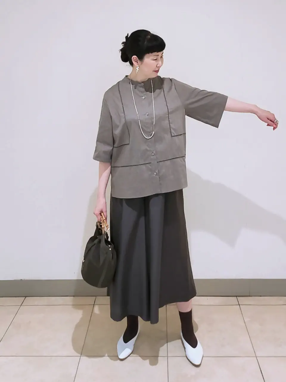 J.PRESS LADIES L スタッフ コーディネート画像