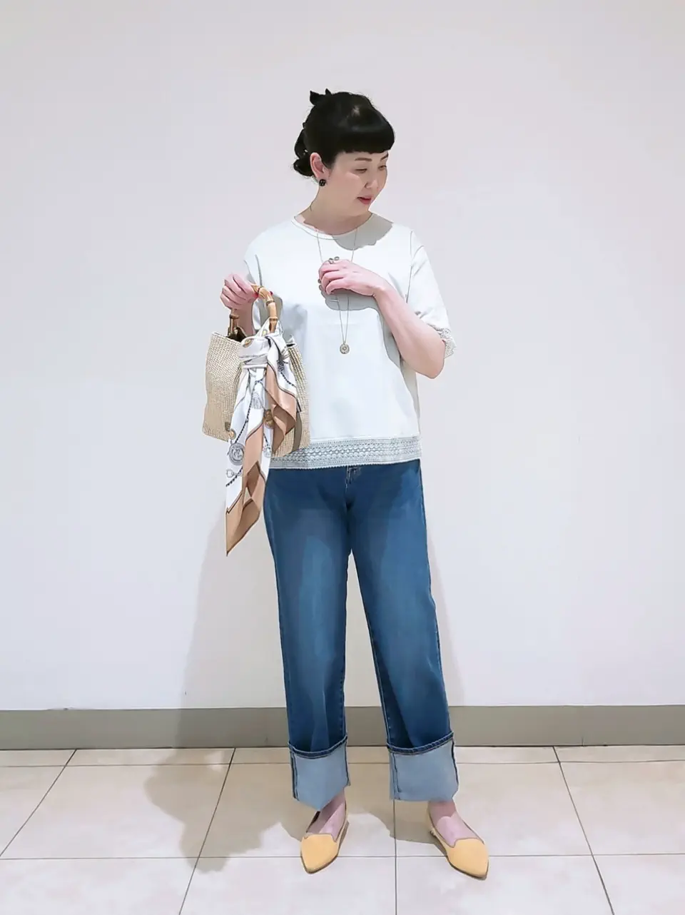 J.PRESS LADIES L スタッフ コーディネート画像