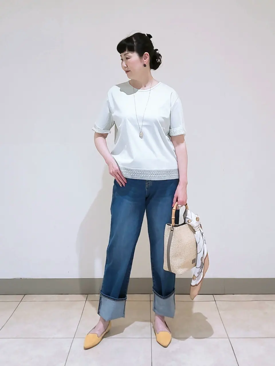 J.PRESS LADIES L スタッフ コーディネート画像