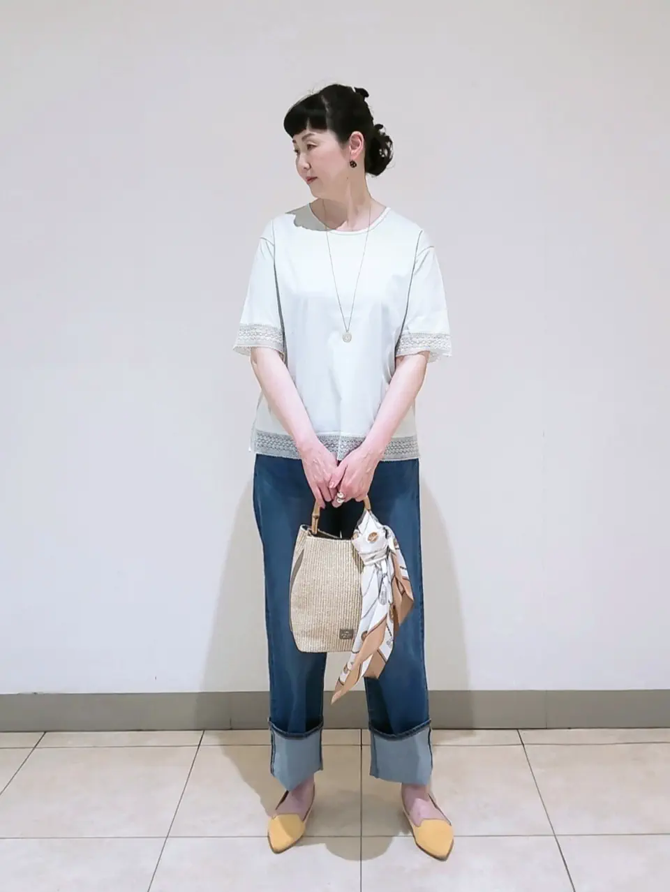 J.PRESS LADIES L スタッフ コーディネート画像