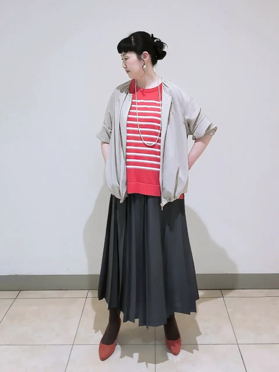 J.PRESS LADIES L スタッフ コーディネート画像