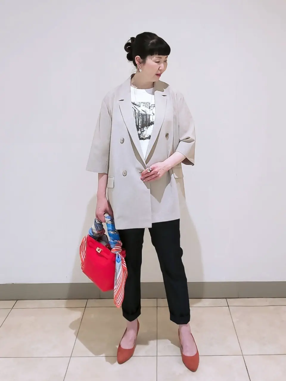 J.PRESS LADIES L スタッフ コーディネート画像