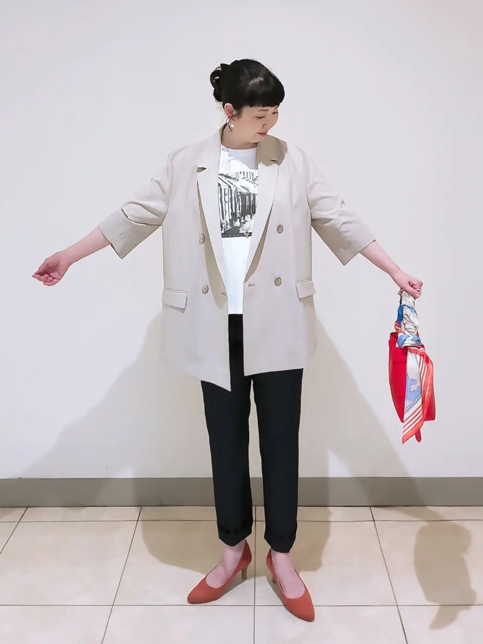 J.PRESS LADIES L スタッフ コーディネート画像