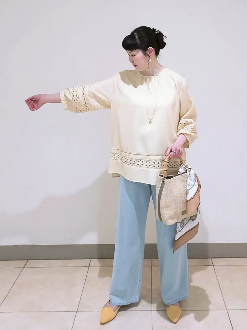 J.PRESS LADIES L スタッフ コーディネート画像