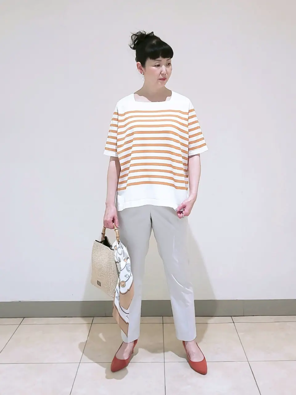 J.PRESS LADIES L スタッフ コーディネート画像