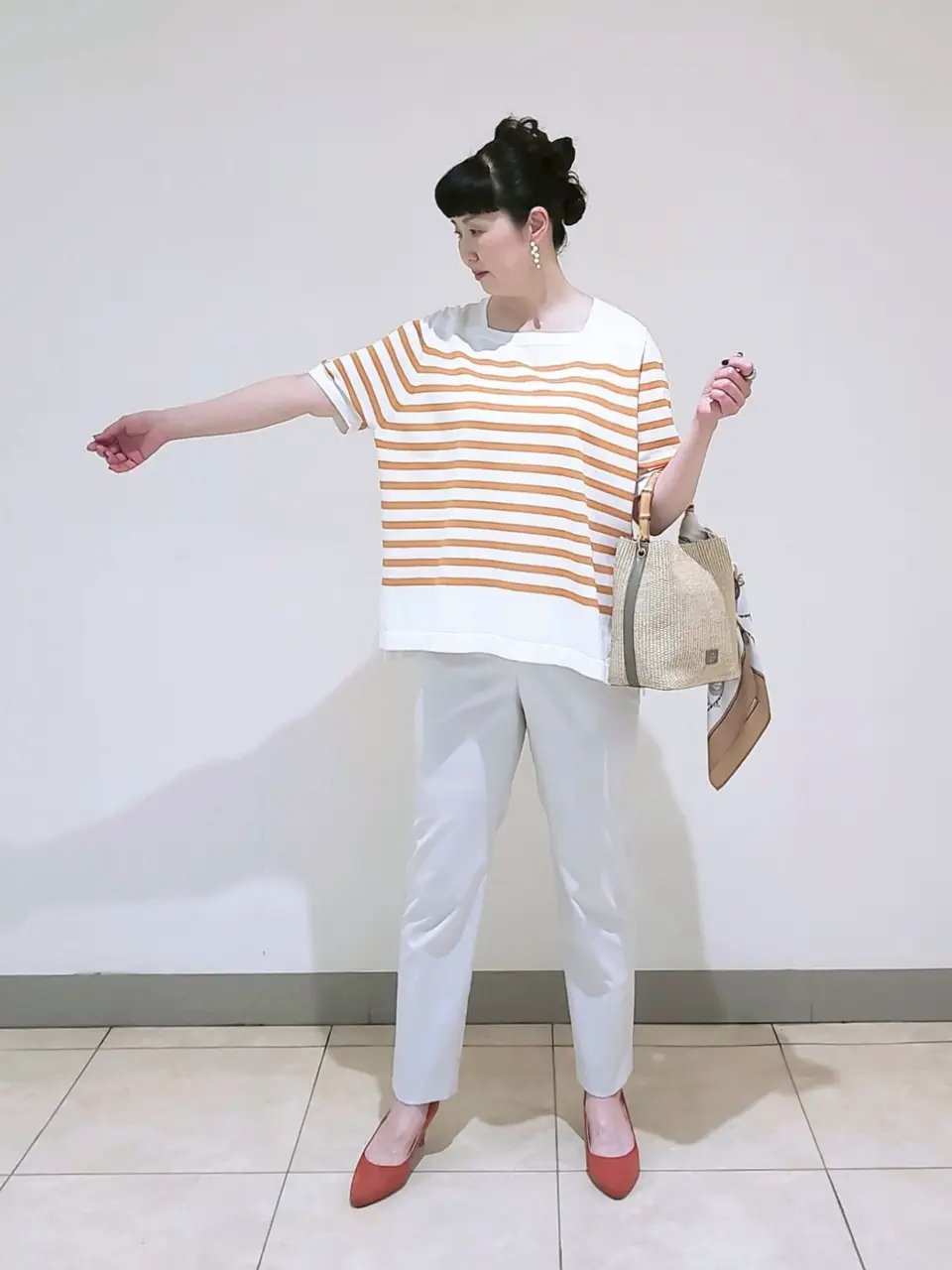 J.PRESS LADIES L スタッフ コーディネート画像