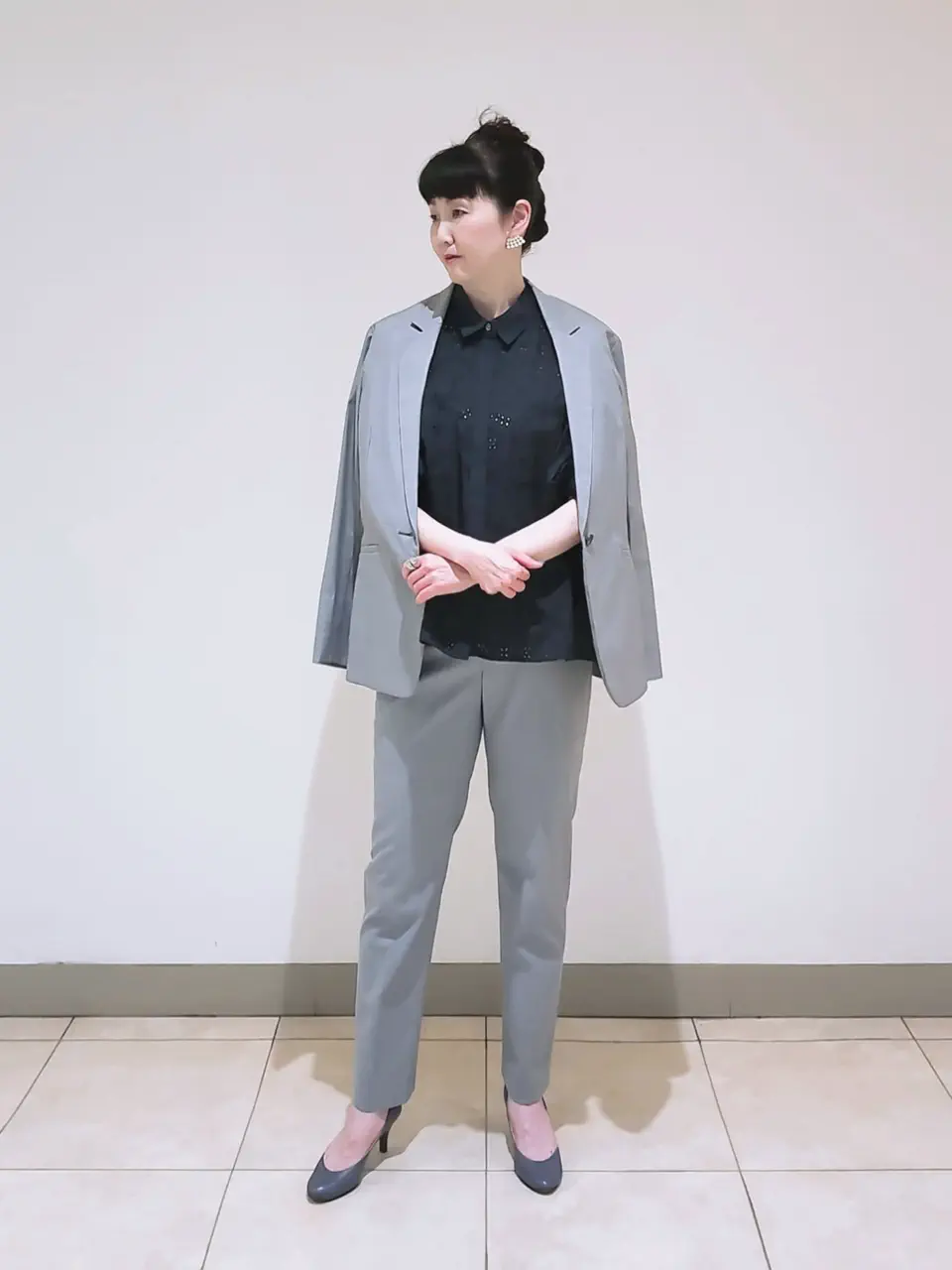 J.PRESS LADIES L スタッフ コーディネート画像
