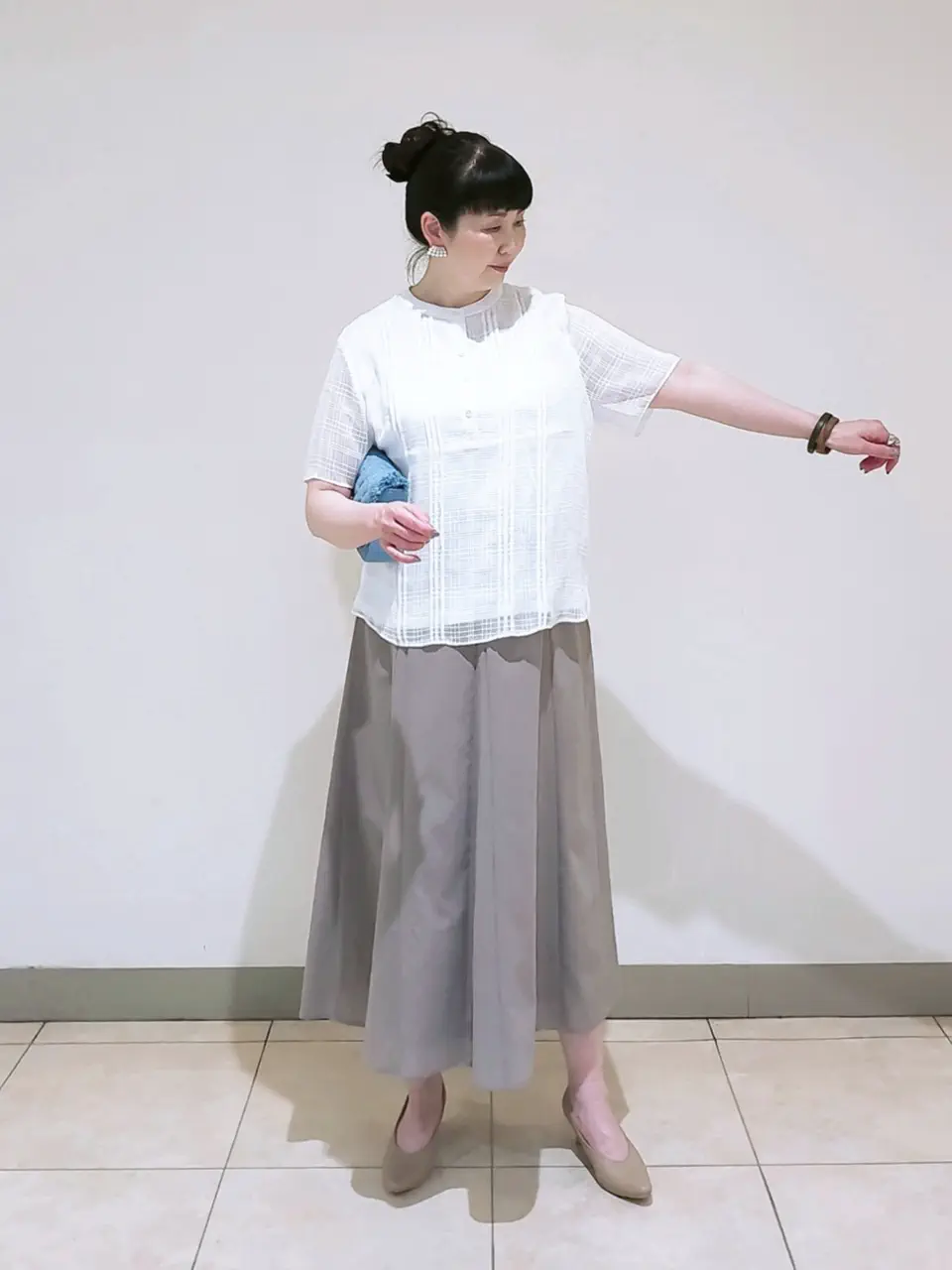 J.PRESS LADIES L スタッフ コーディネート画像