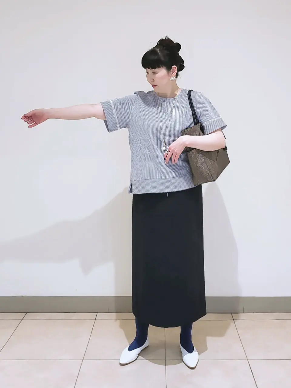 J.PRESS LADIES L スタッフ コーディネート画像