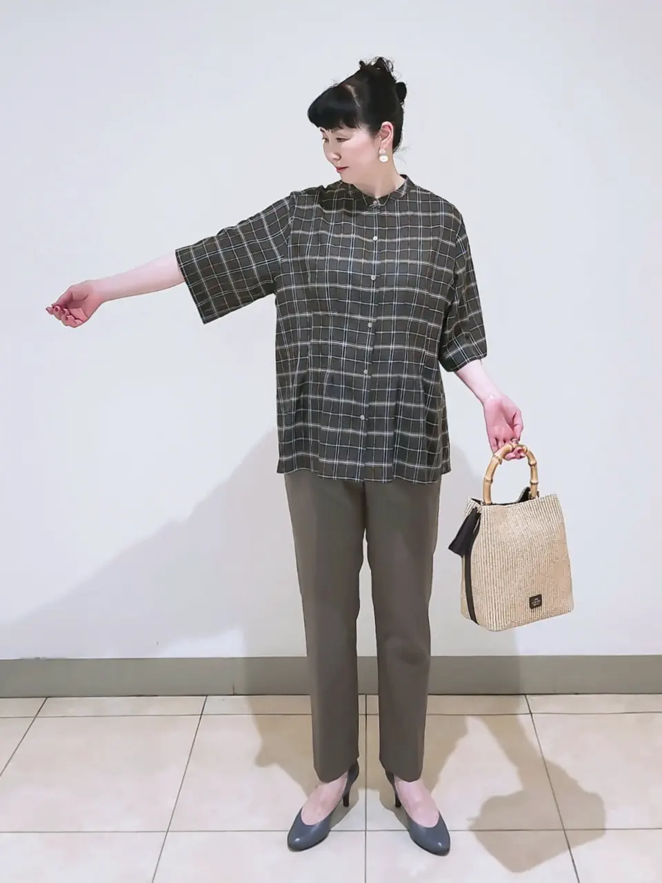 J.PRESS LADIES L スタッフ コーディネート画像