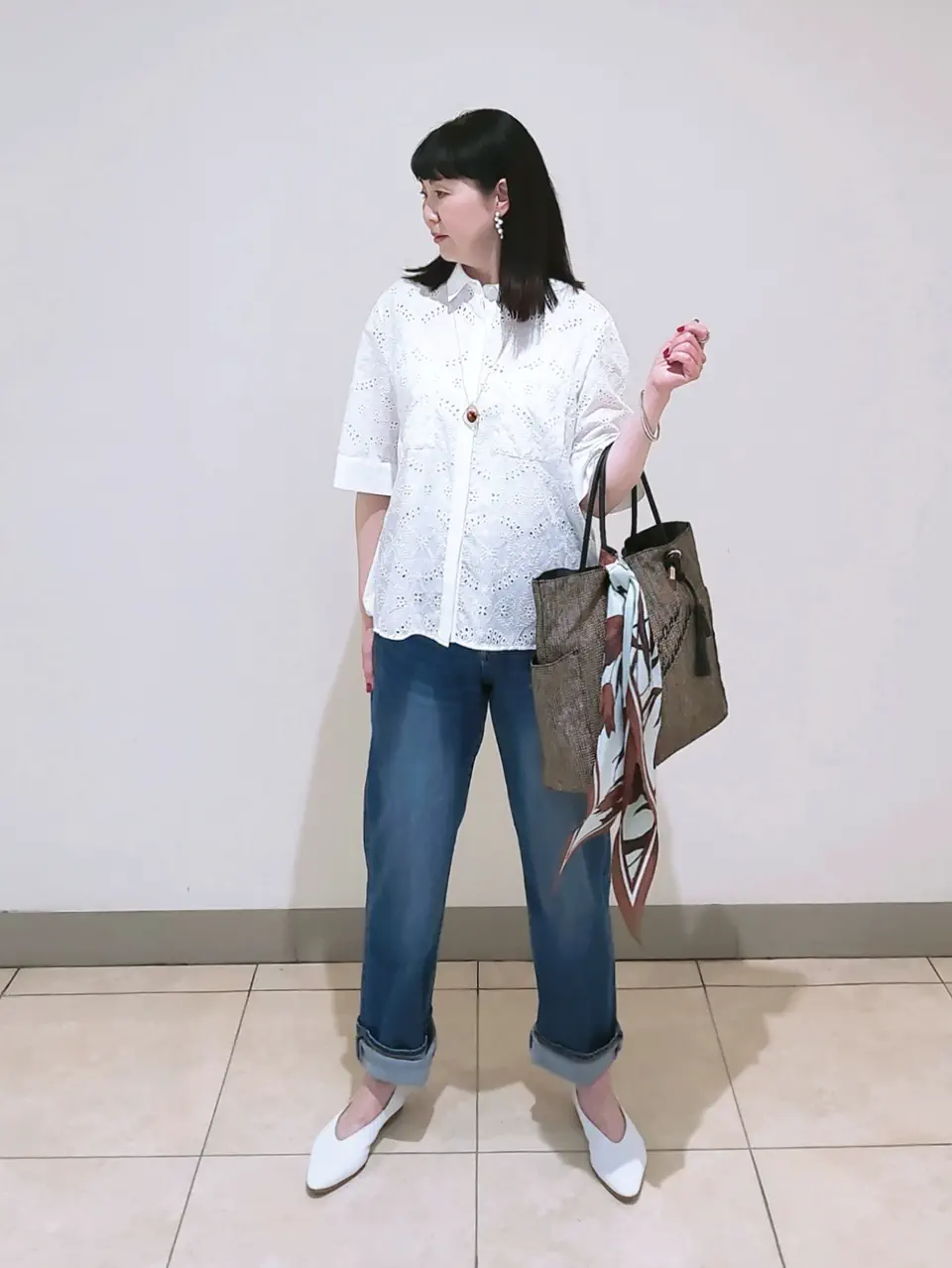 J.PRESS LADIES L スタッフ コーディネート画像