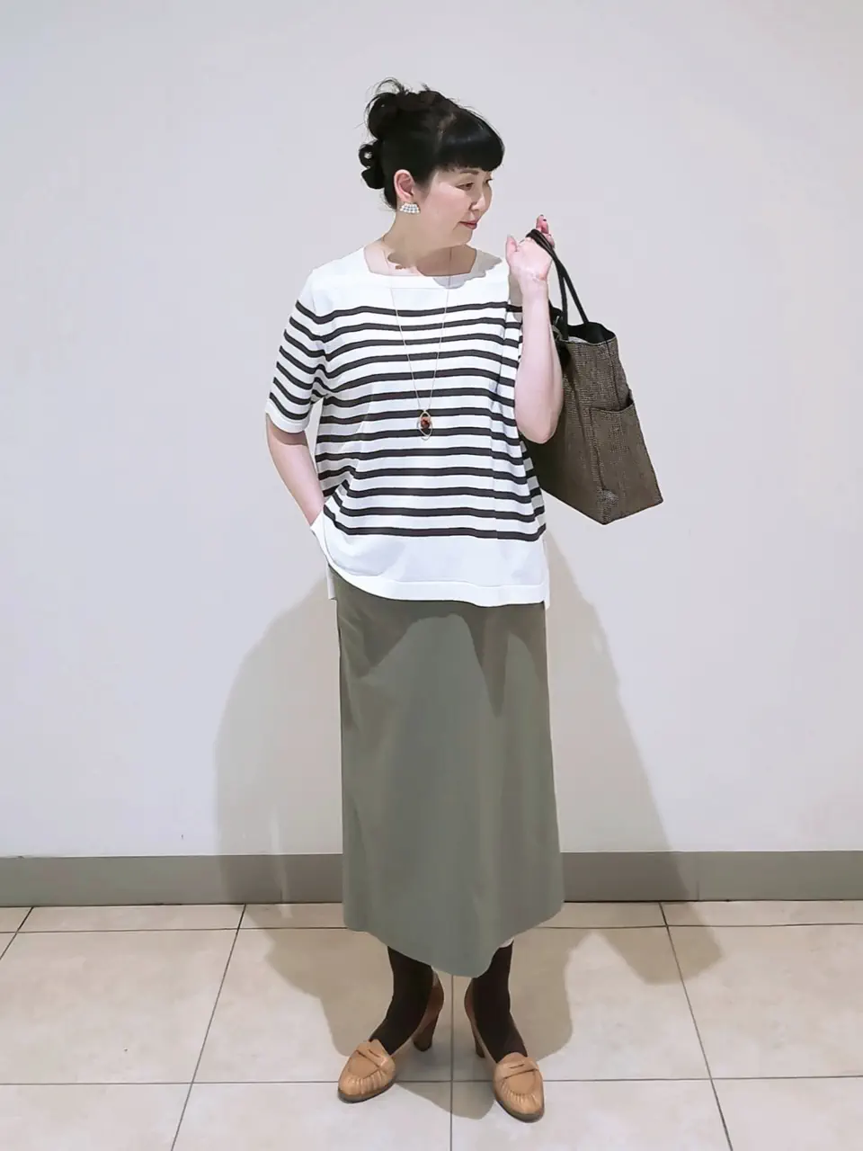 J.PRESS LADIES L スタッフ コーディネート画像