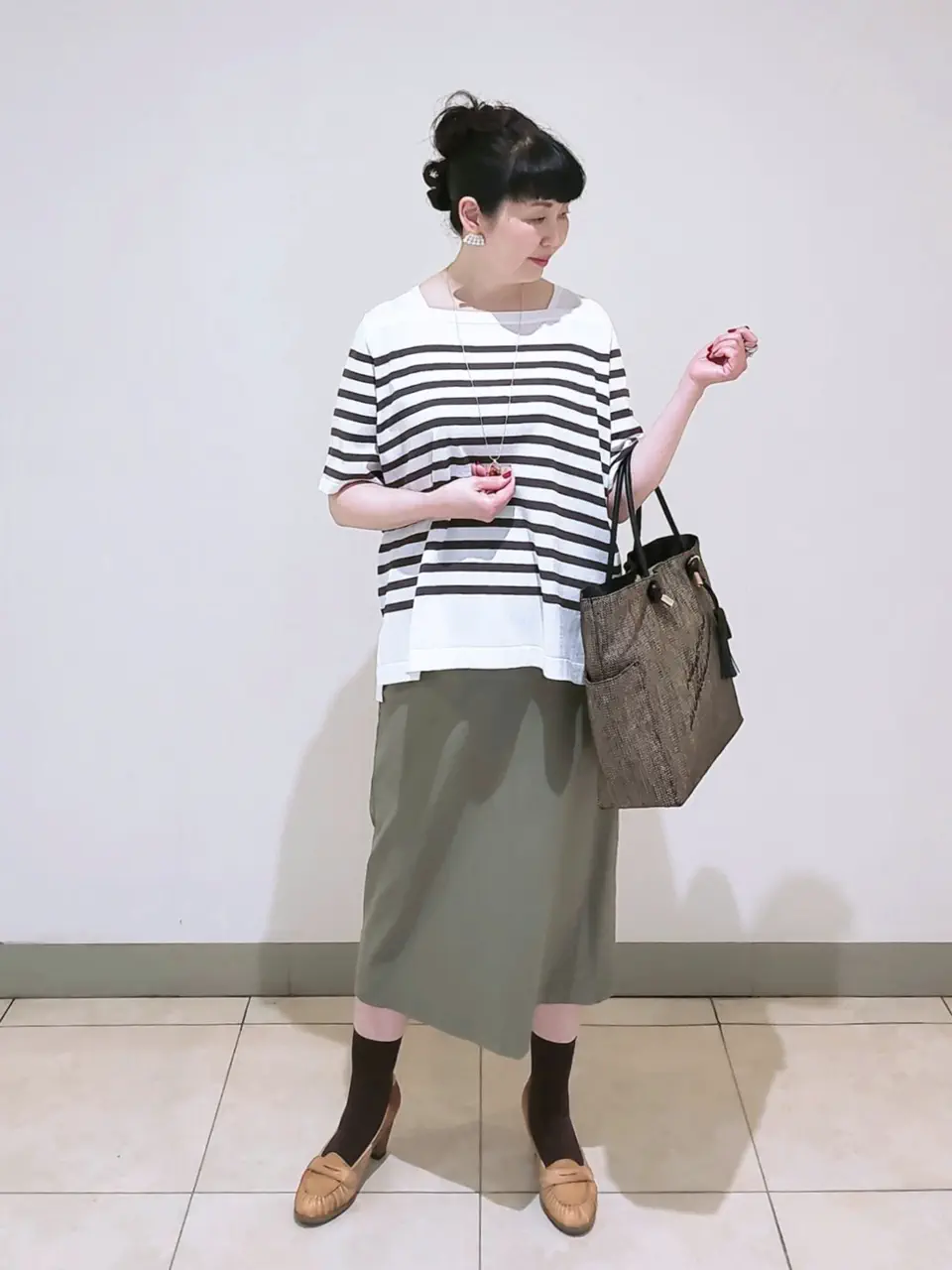 J.PRESS LADIES L スタッフ コーディネート画像