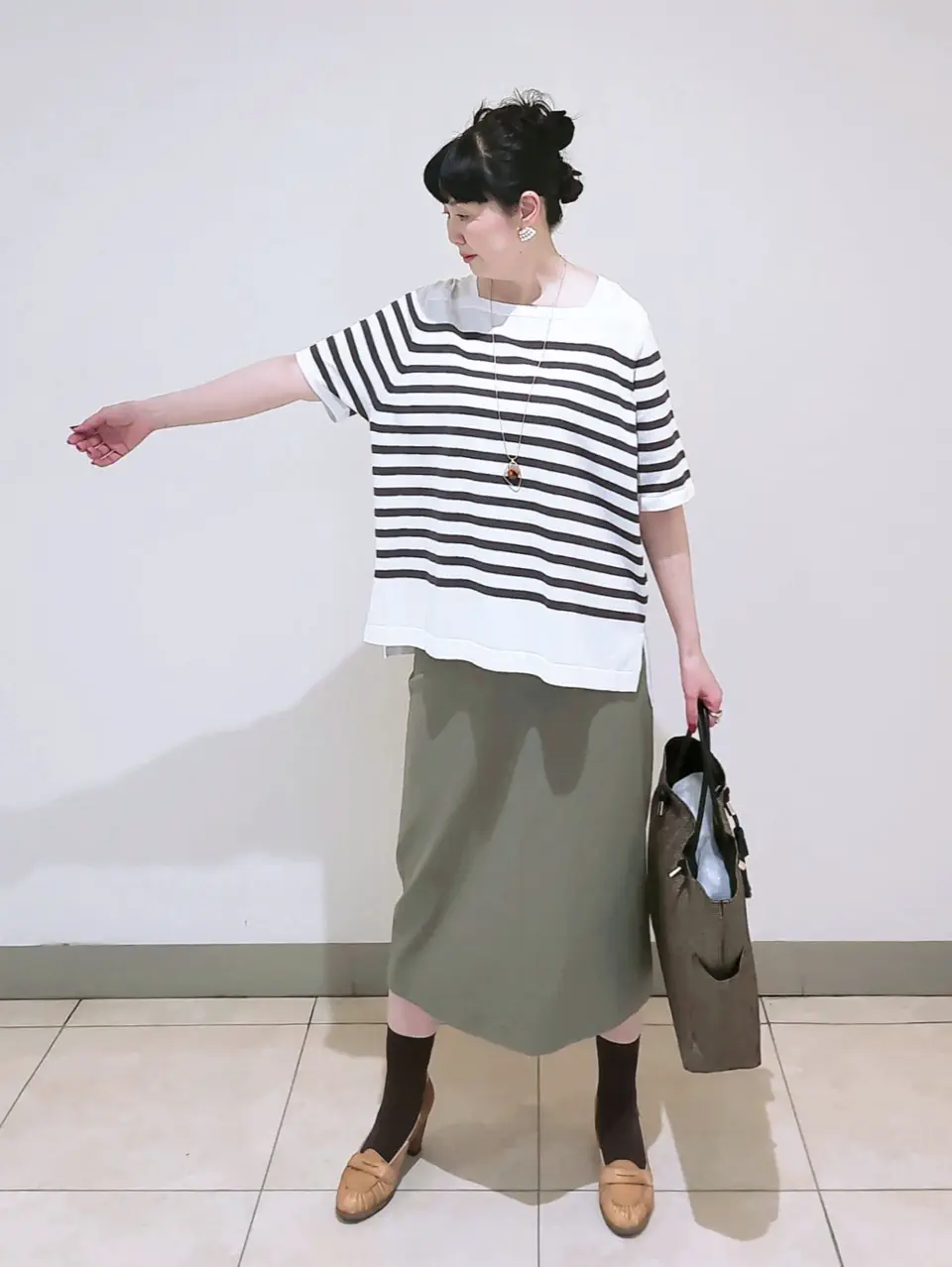 J.PRESS LADIES L スタッフ コーディネート画像