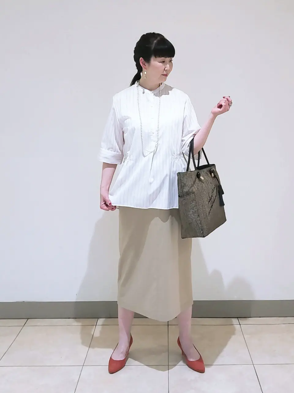 J.PRESS LADIES L スタッフ コーディネート画像