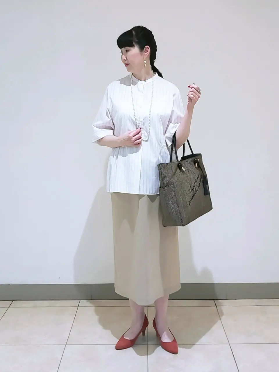 J.PRESS LADIES L スタッフ コーディネート画像
