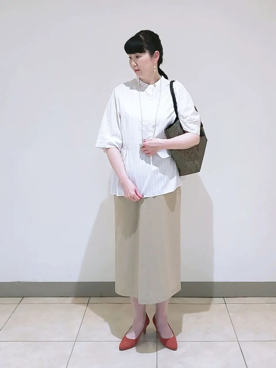 J.PRESS LADIES L スタッフ コーディネート画像