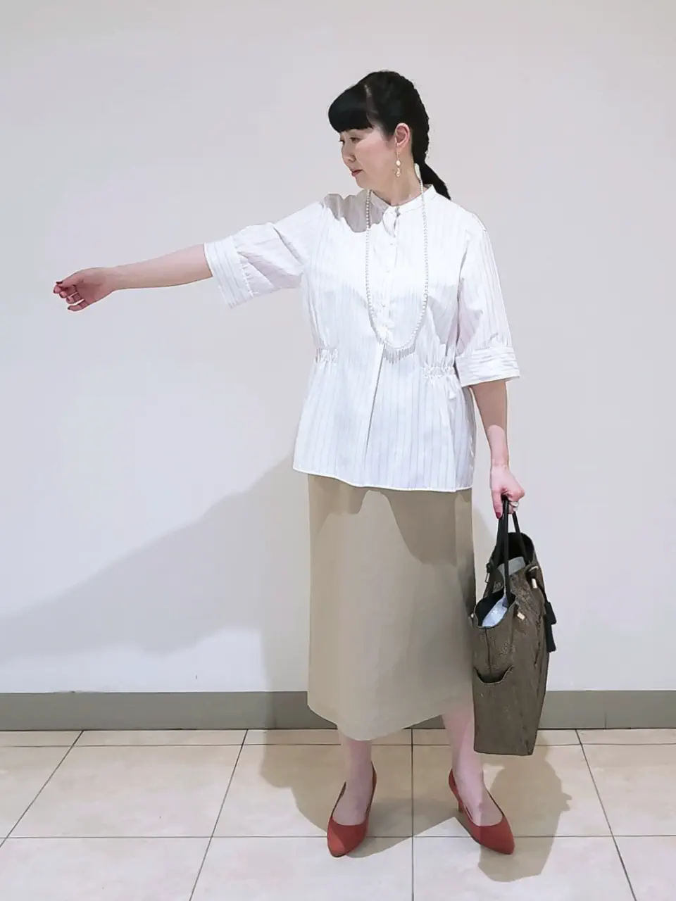 J.PRESS LADIES L スタッフ コーディネート画像