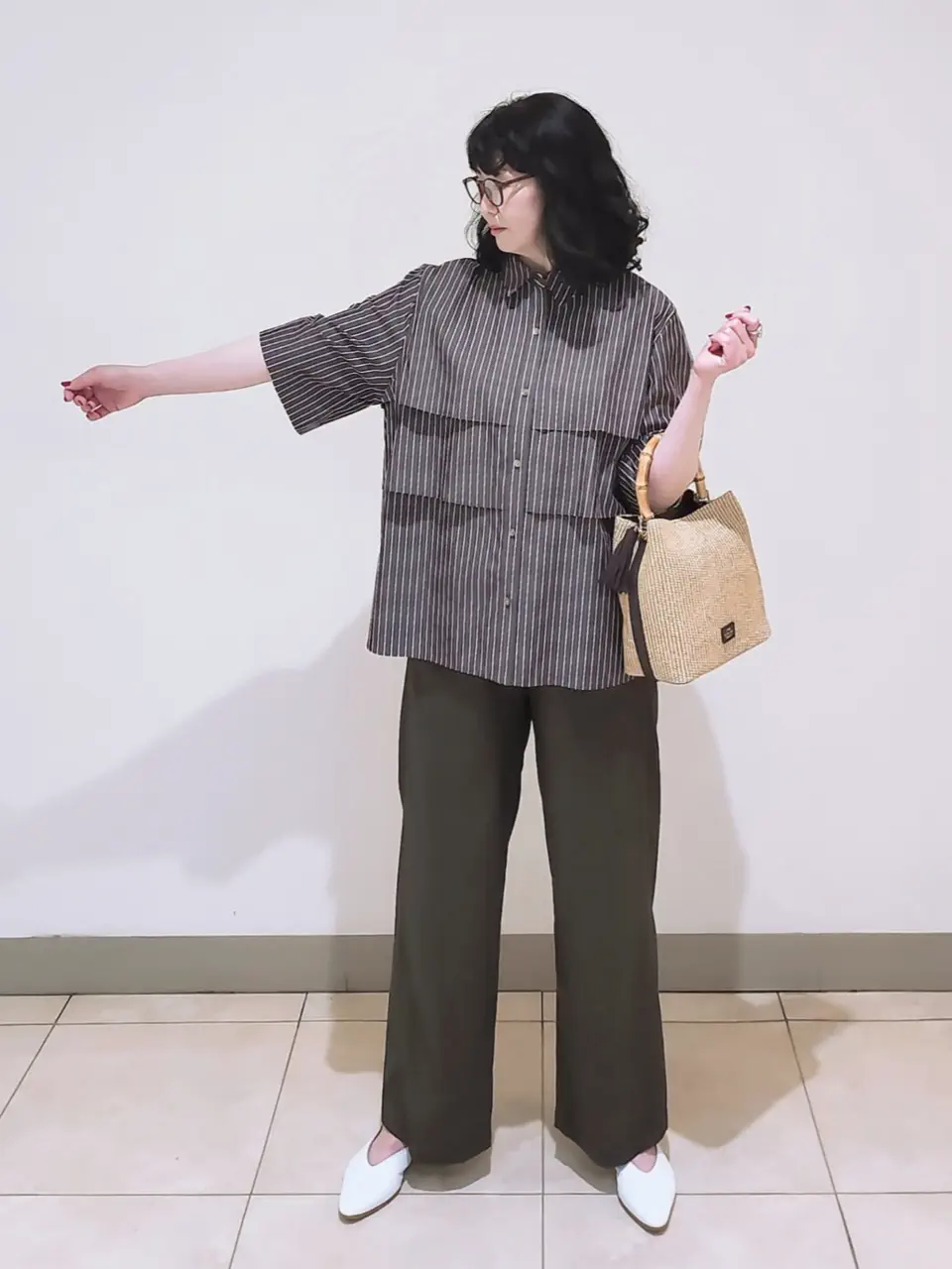 J.PRESS LADIES L スタッフ コーディネート画像