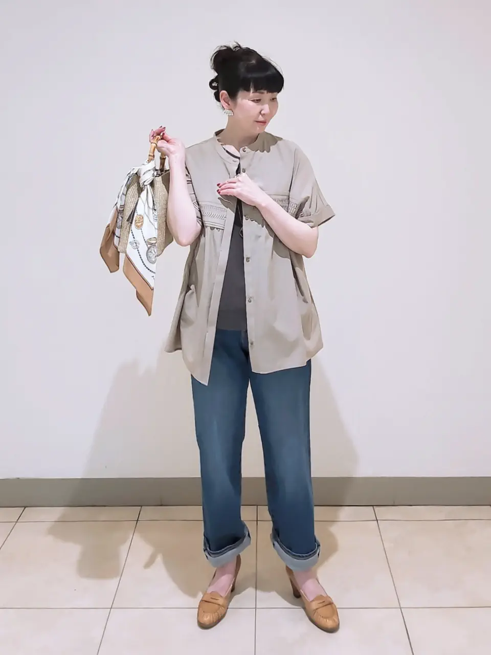 J.PRESS LADIES L スタッフ コーディネート画像