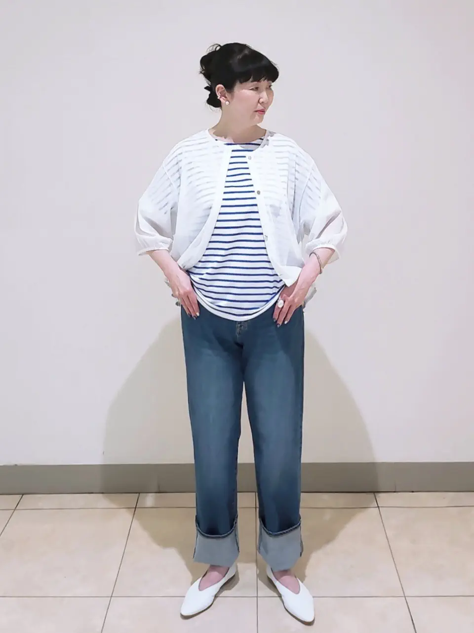 J.PRESS LADIES L スタッフ コーディネート画像