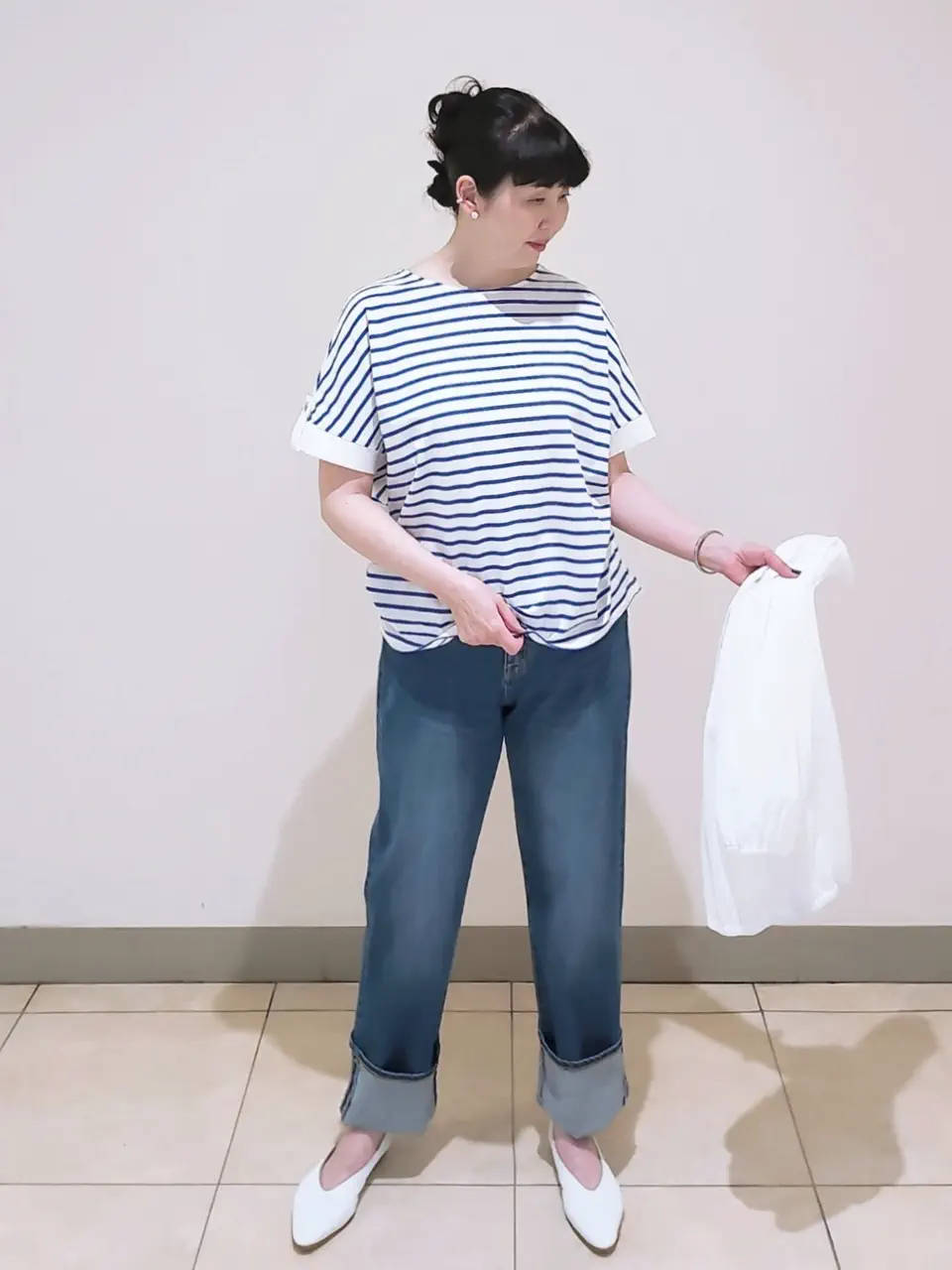 J.PRESS LADIES L スタッフ コーディネート画像