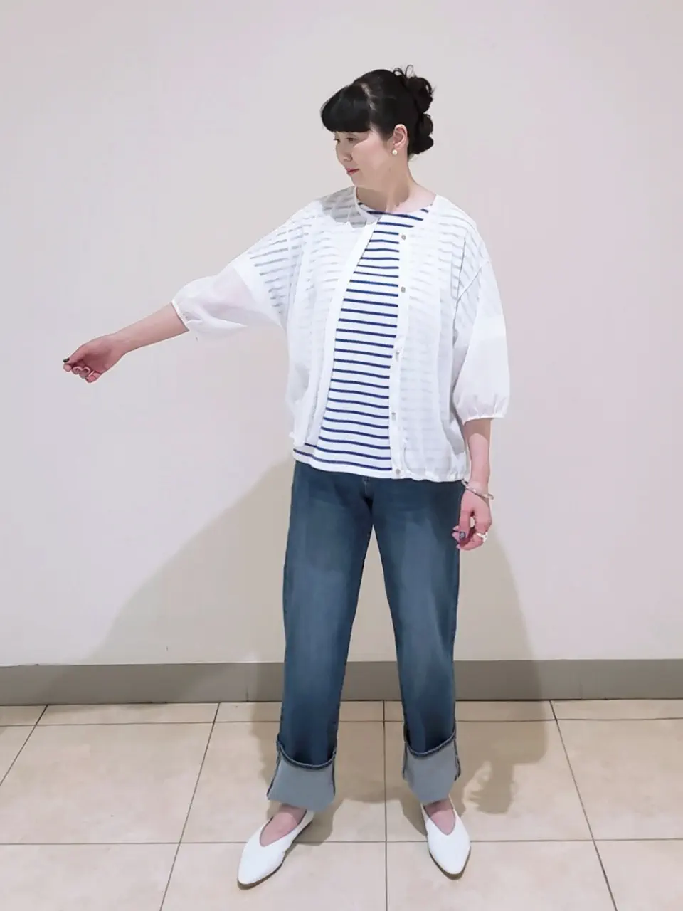 J.PRESS LADIES L スタッフ コーディネート画像