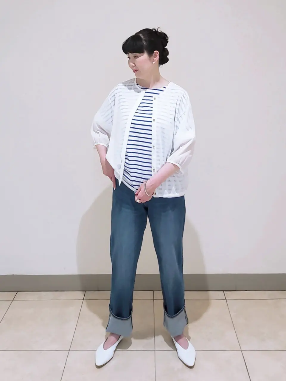 J.PRESS LADIES L スタッフ コーディネート画像