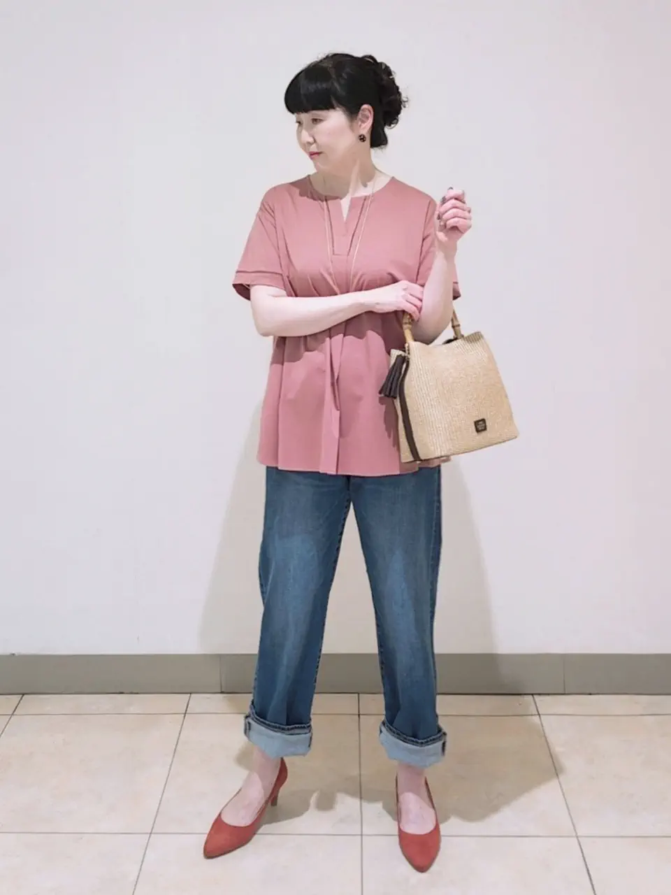 J.PRESS LADIES L スタッフ コーディネート画像