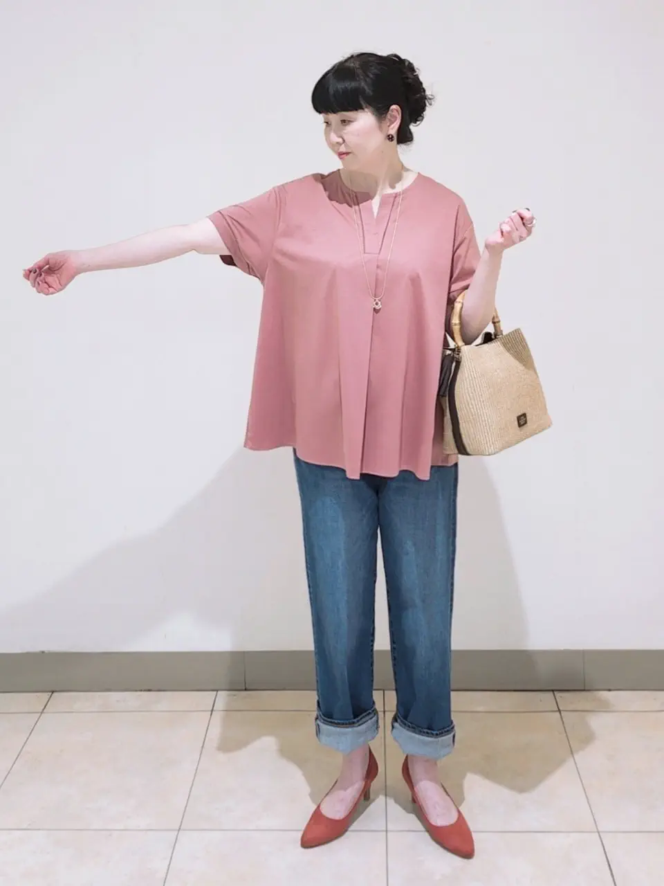 J.PRESS LADIES L スタッフ コーディネート画像
