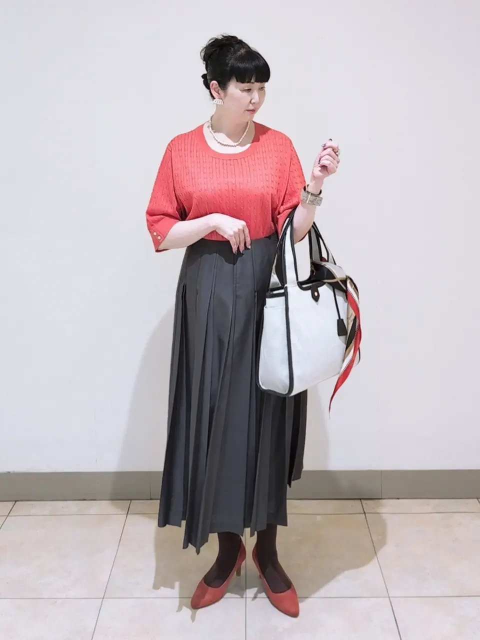 J.PRESS LADIES L スタッフ コーディネート画像