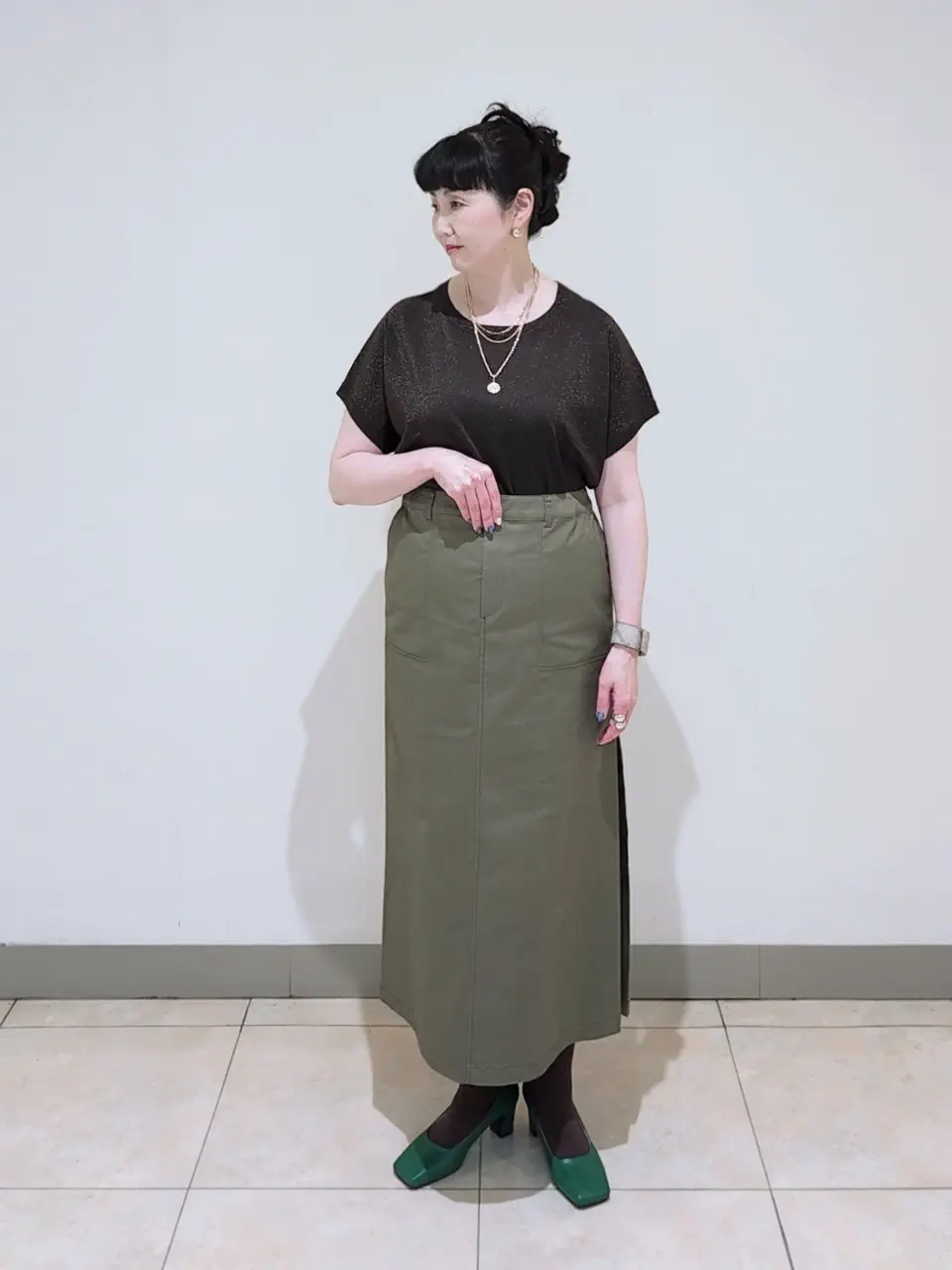 J.PRESS LADIES L スタッフ コーディネート画像