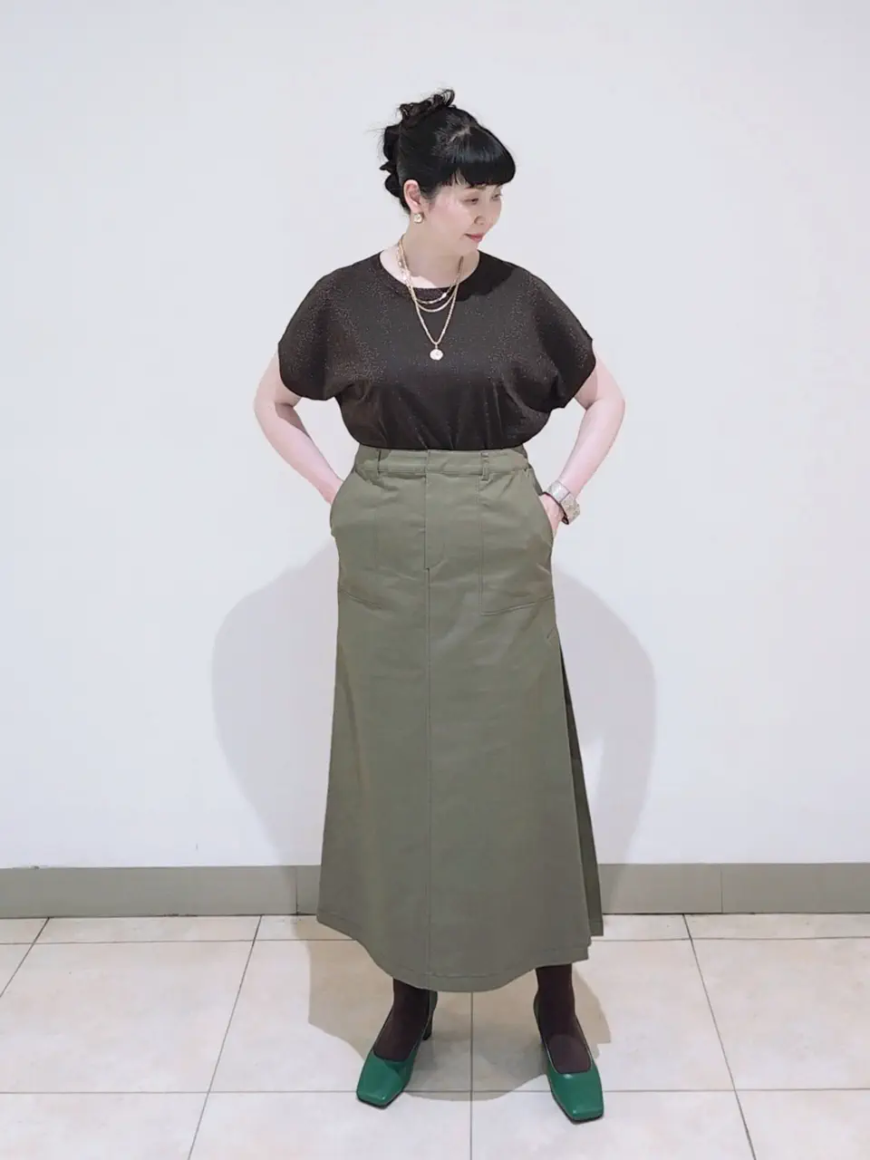 J.PRESS LADIES L スタッフ コーディネート画像