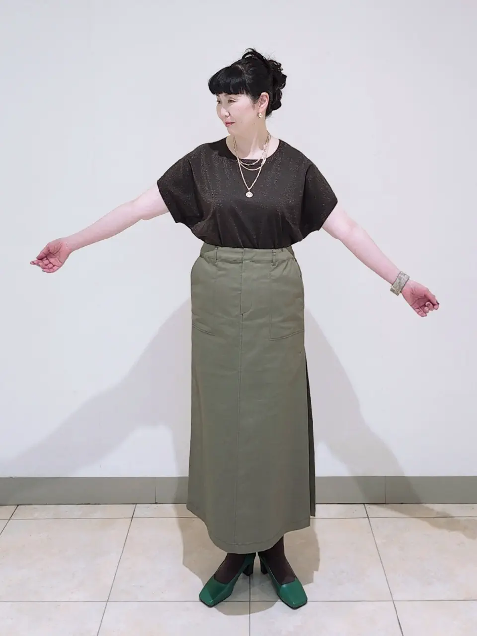J.PRESS LADIES L スタッフ コーディネート画像