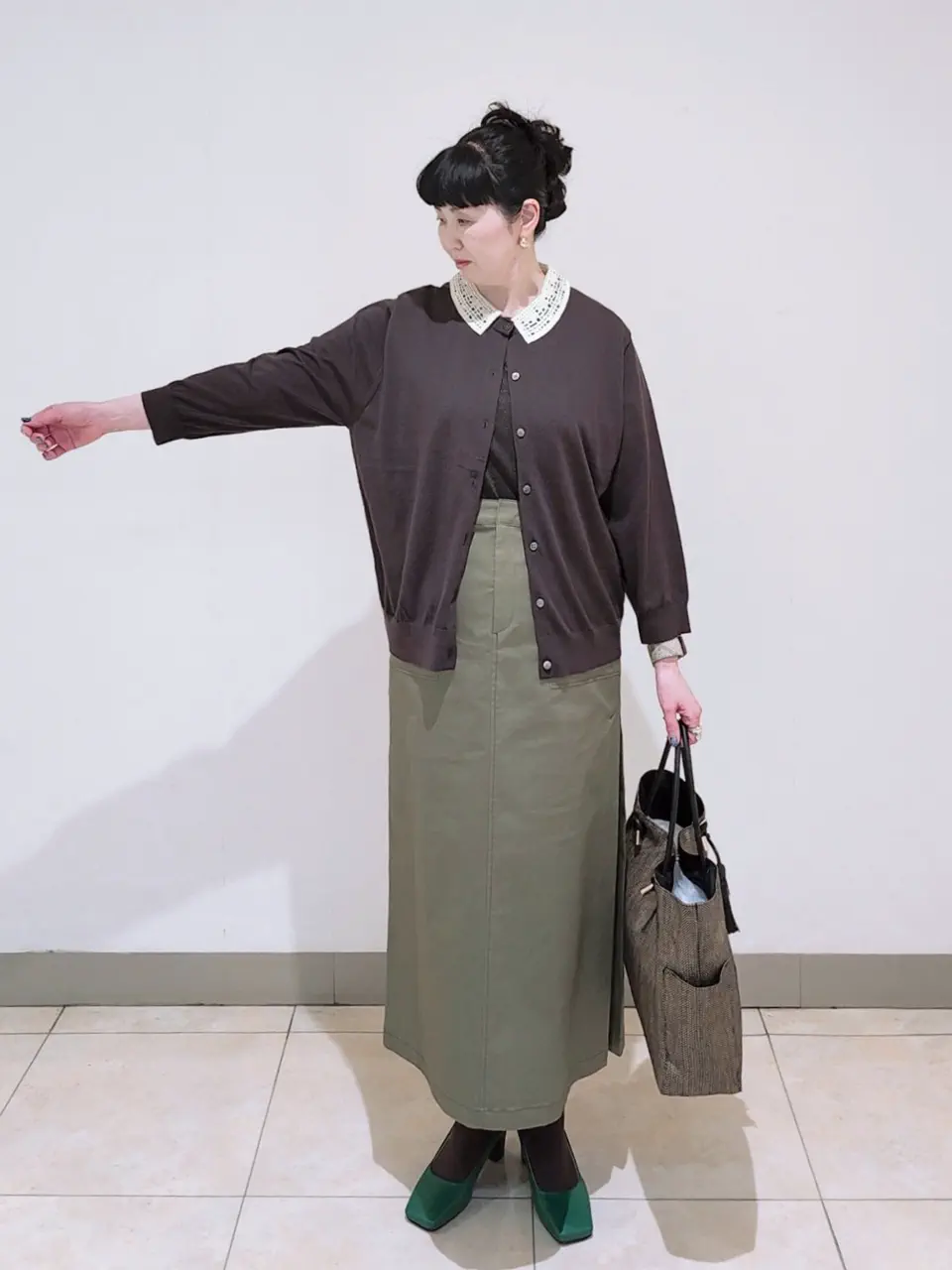 J.PRESS LADIES L スタッフ コーディネート画像