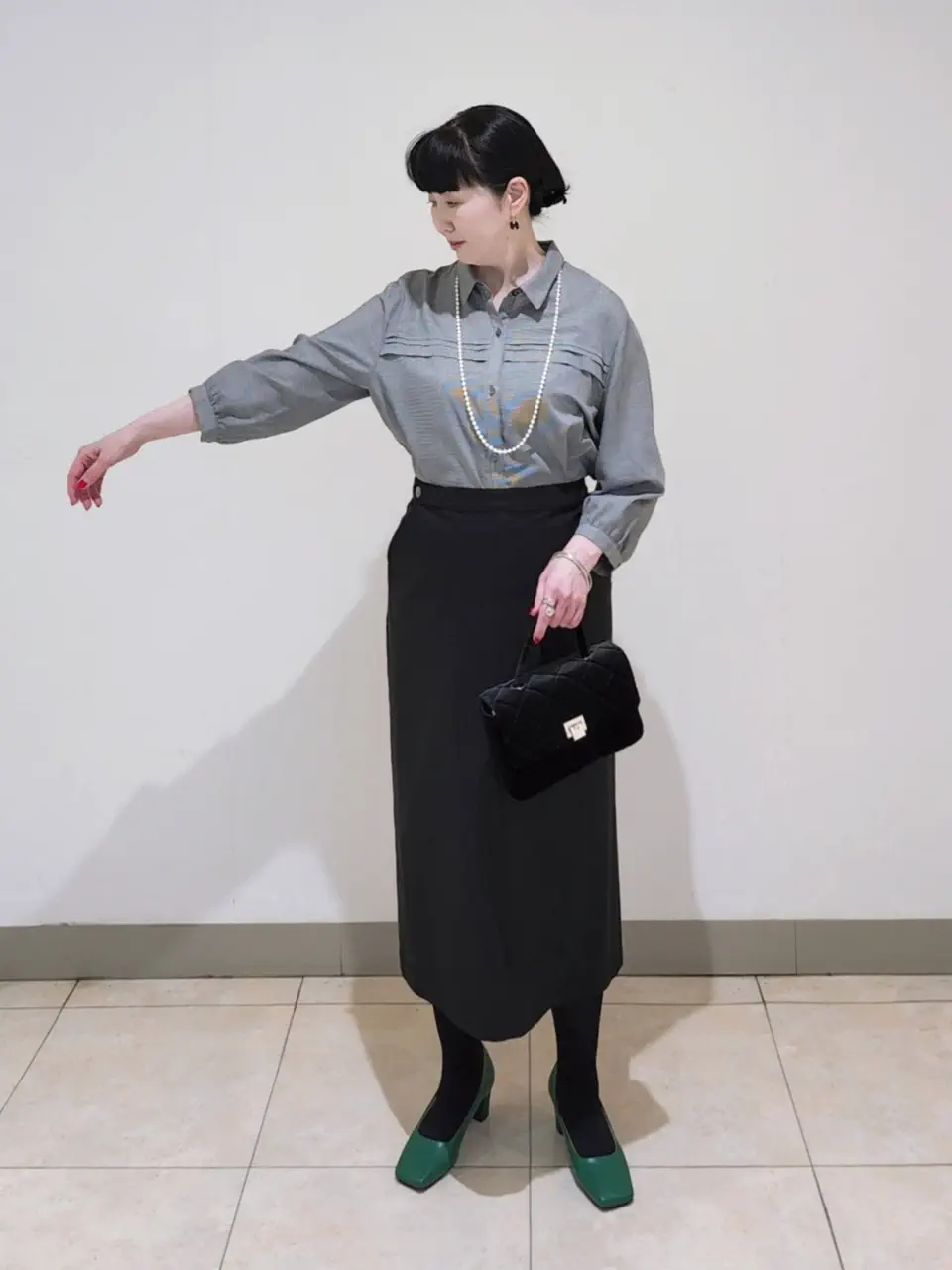 J.PRESS LADIES L スタッフ コーディネート画像