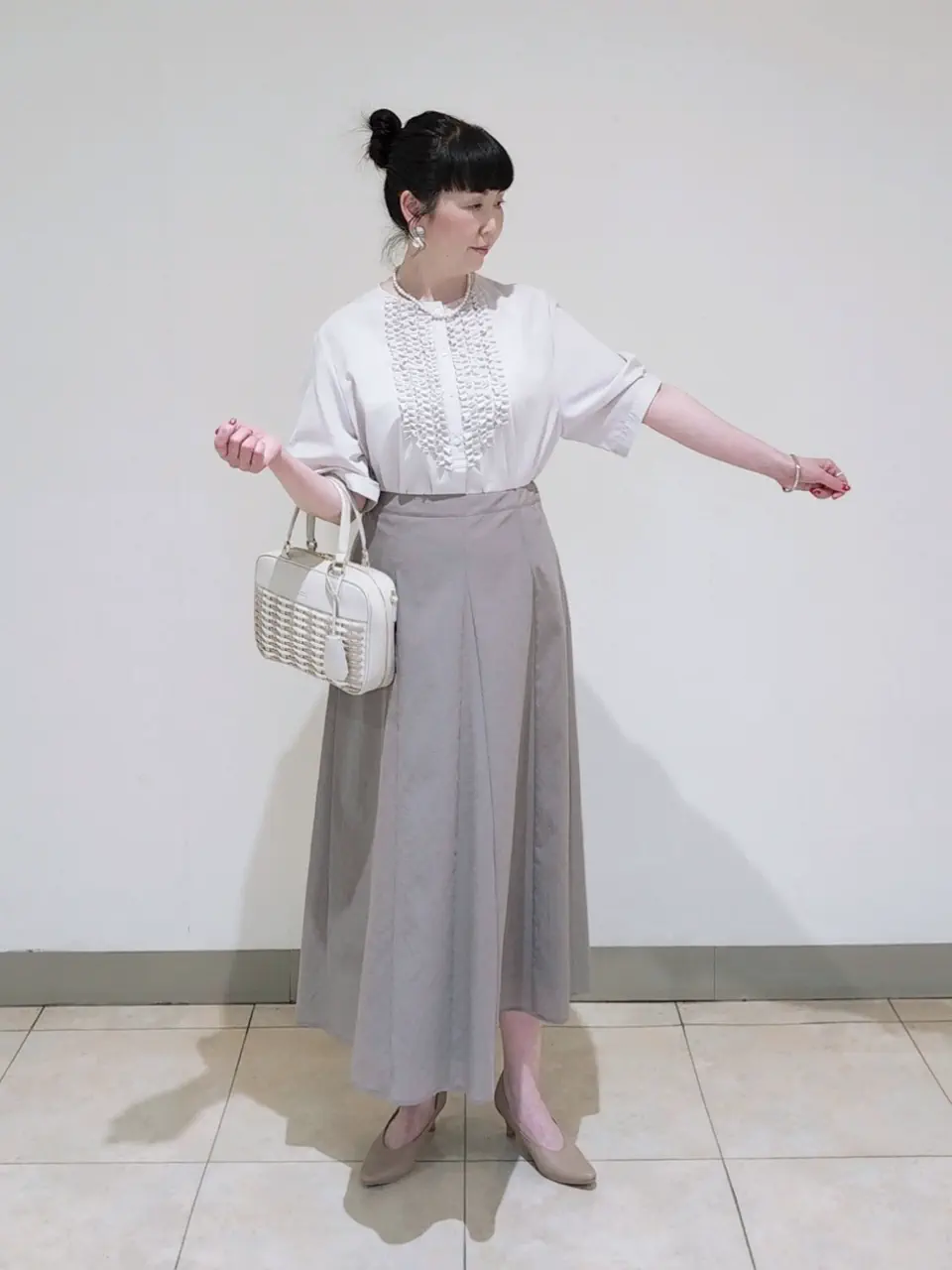 J.PRESS LADIES L スタッフ コーディネート画像