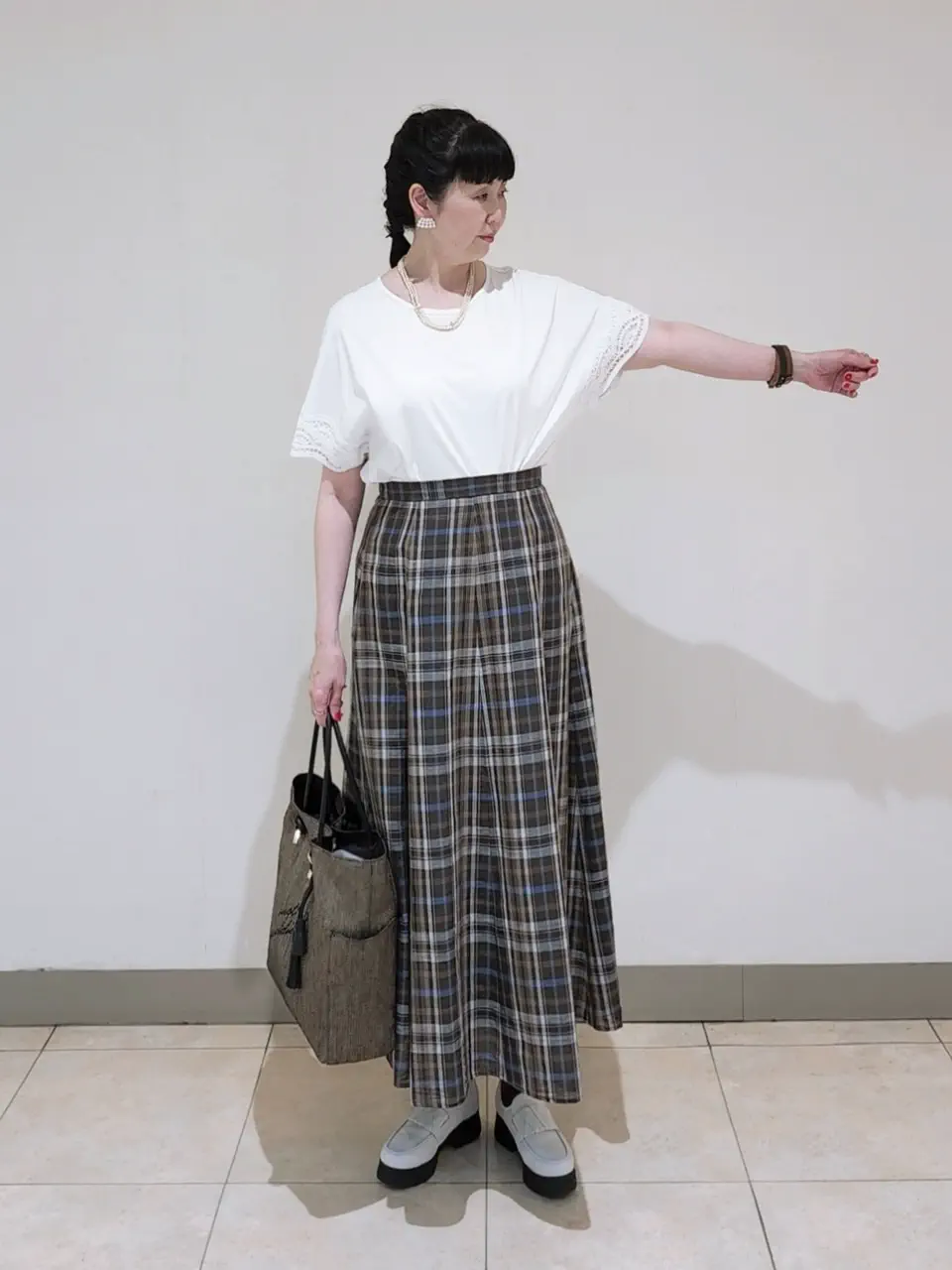J.PRESS LADIES L スタッフ コーディネート画像