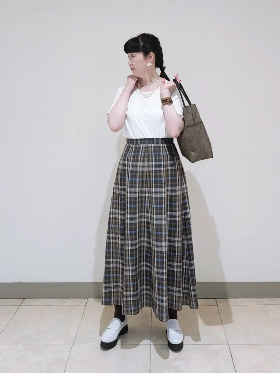J.PRESS LADIES L スタッフ コーディネート画像