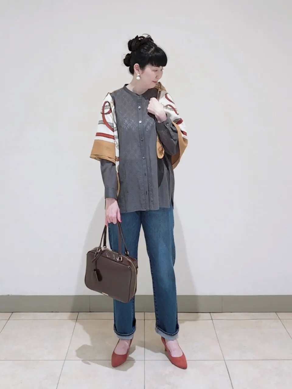 J.PRESS LADIES L スタッフ コーディネート画像