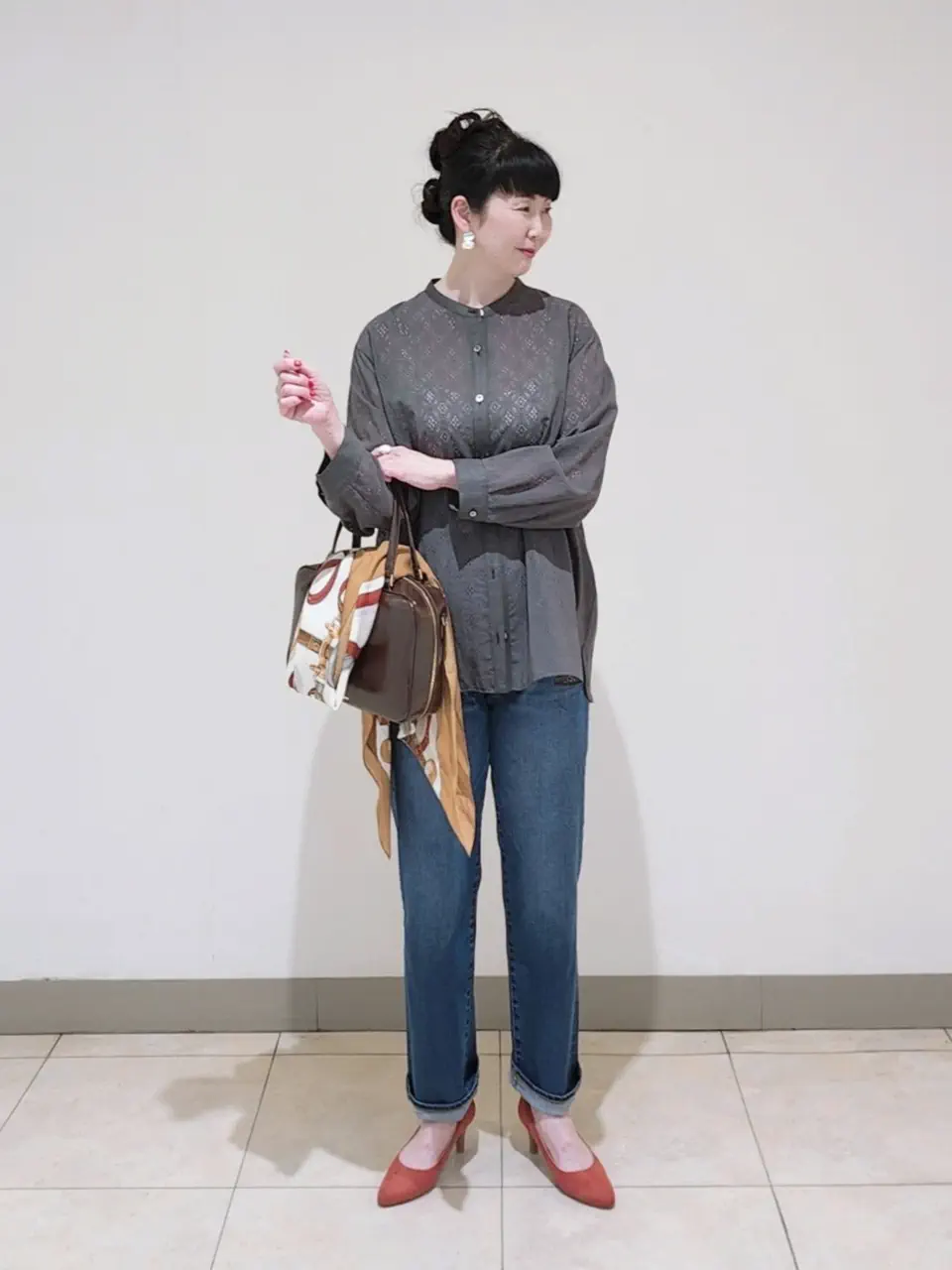 J.PRESS LADIES L スタッフ コーディネート画像