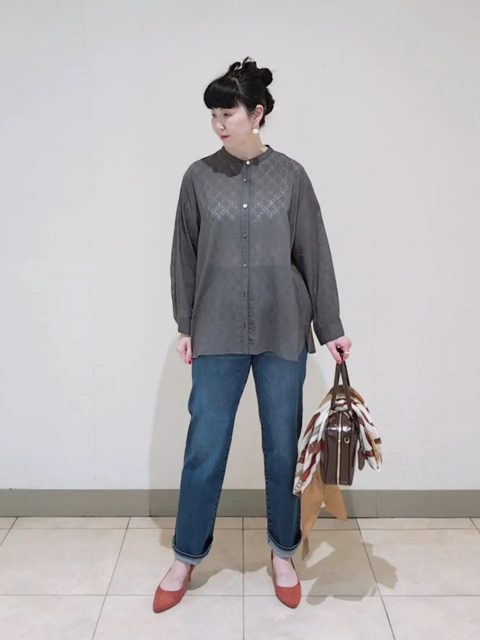 J.PRESS LADIES L スタッフ コーディネート画像
